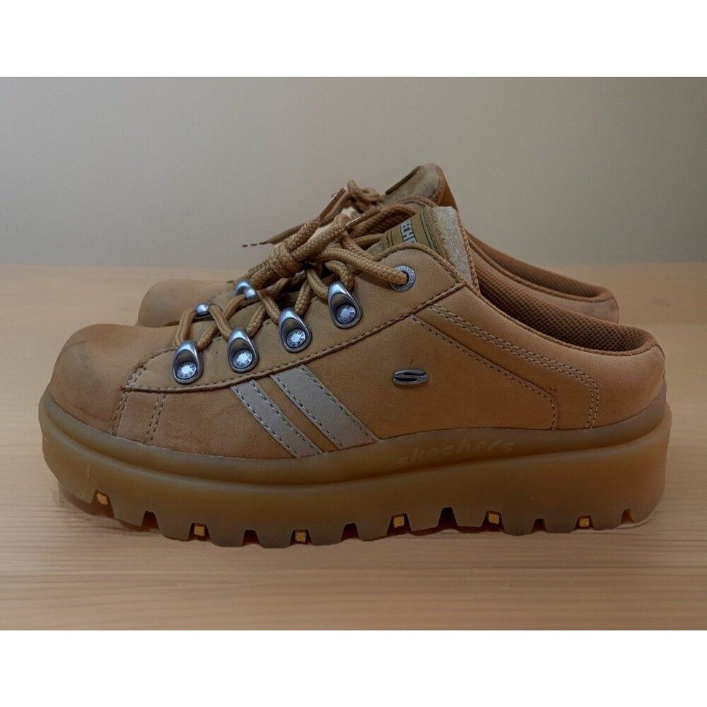 Vintage Skechers Jammers 90s Slip On Platforms Sneaker Suede Tan Womens 7.5